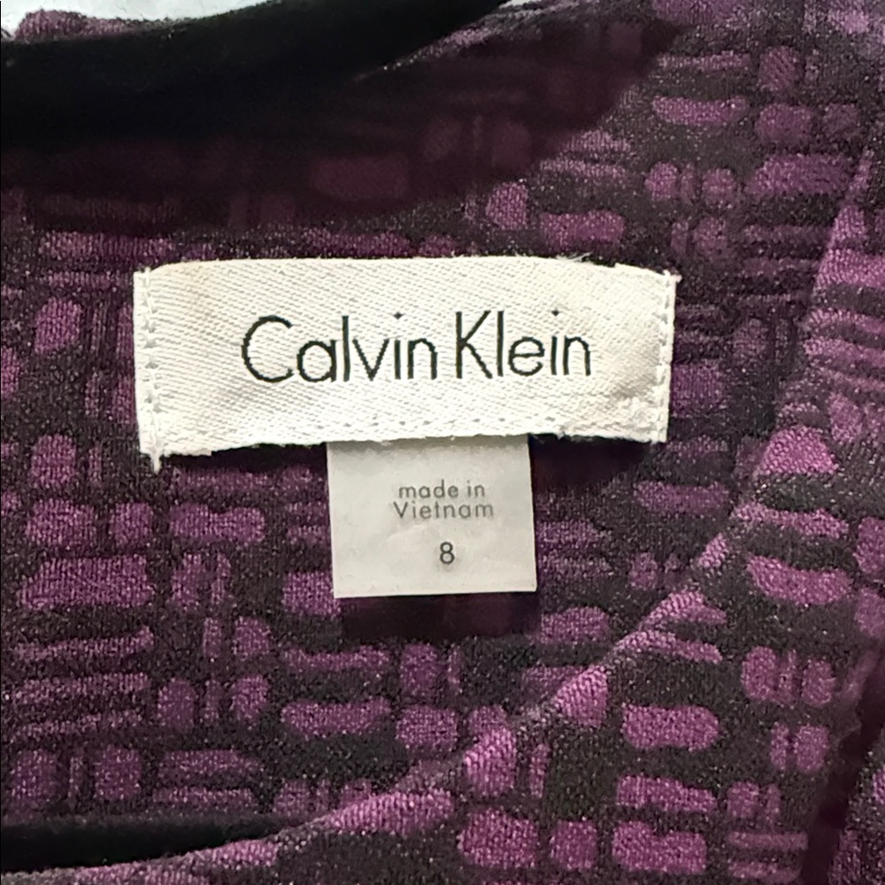 Calvin Klein Purple Textured Midi Dress